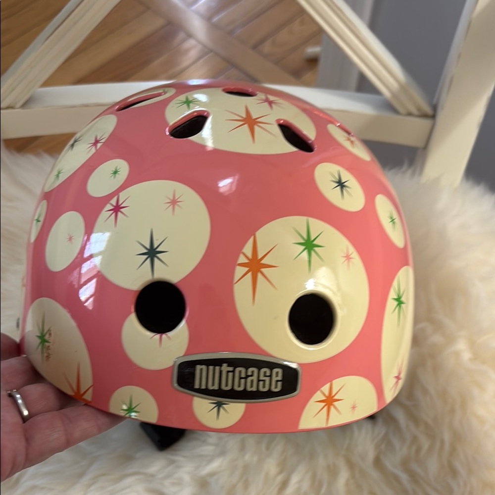Nutcase Pink and Cream Starburst Helmet